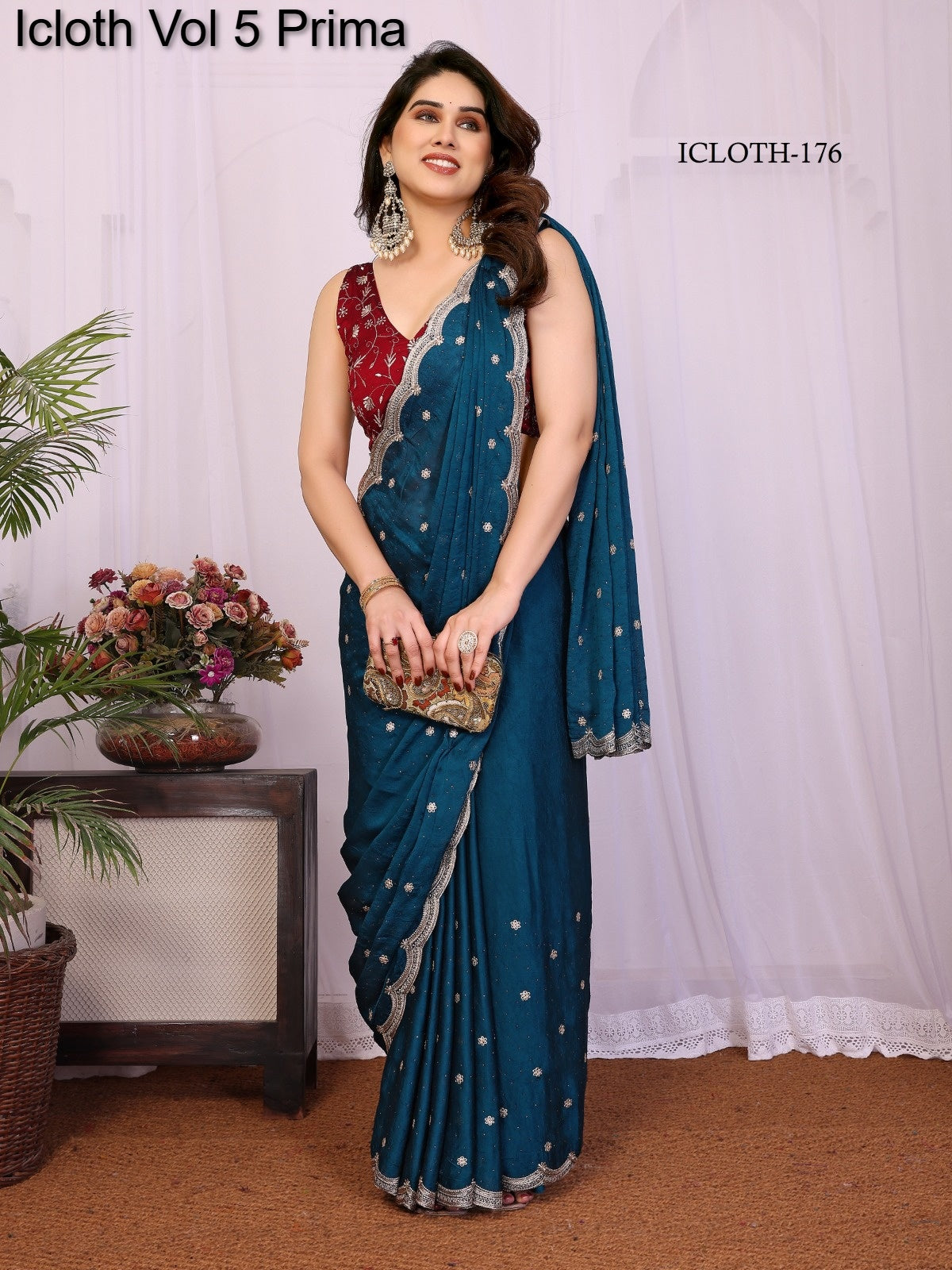 176 Icloth Vol 5 Prima Silky Cruss Sarees