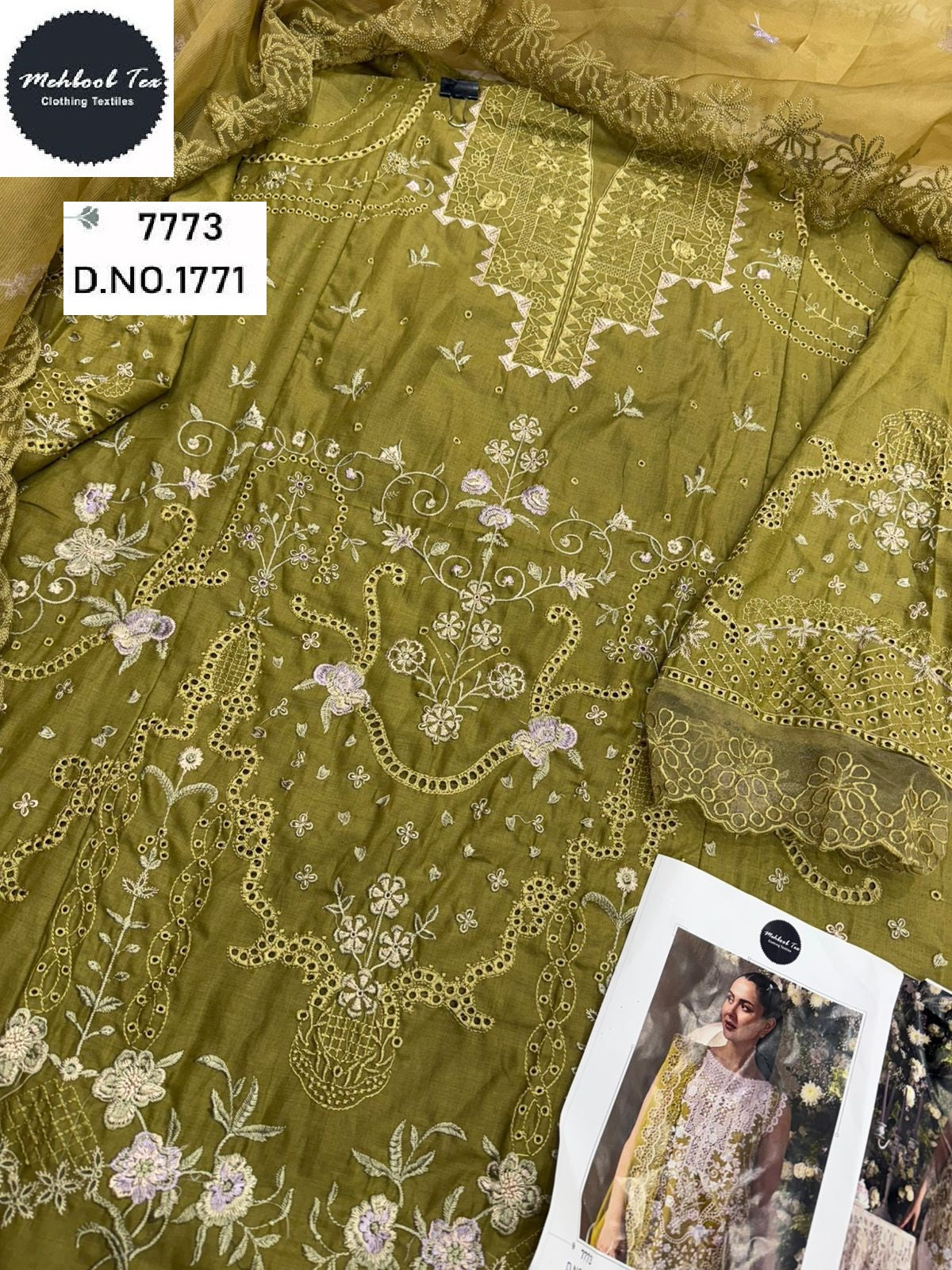 1771 Mehboob Tex Embroidery Pakistani Salwar Suits