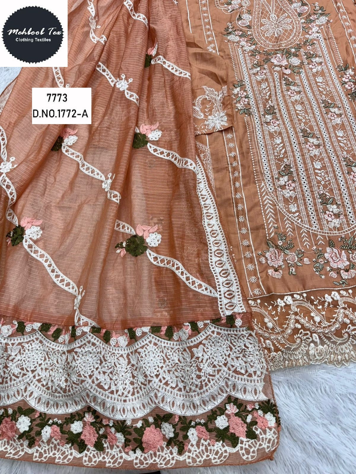 1772-A Mehboob Tex Embroidery Pakistani Salwar Suits