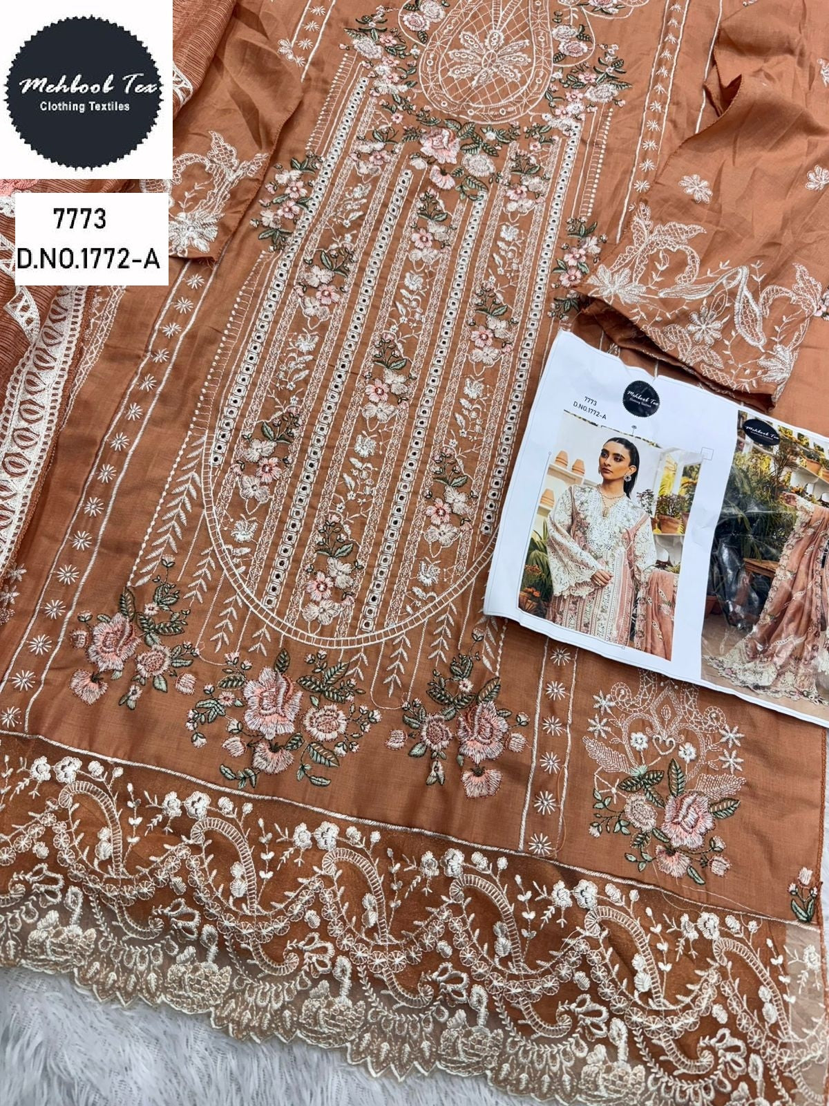 1772-A Mehboob Tex Embroidery Pakistani Salwar Suits