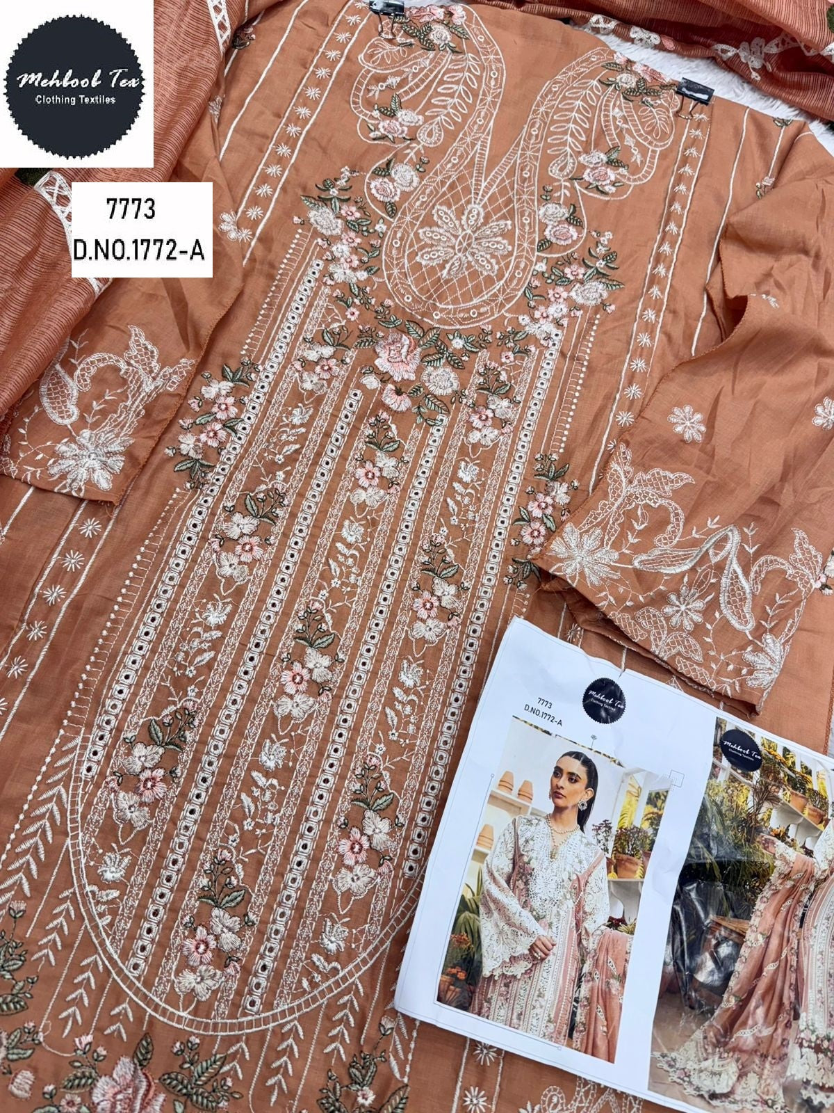 1772-A Mehboob Tex Embroidery Pakistani Salwar Suits