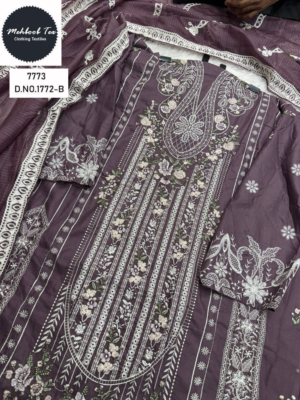 1772-B Mehboob Tex Embroidery Pakistani Salwar Suits