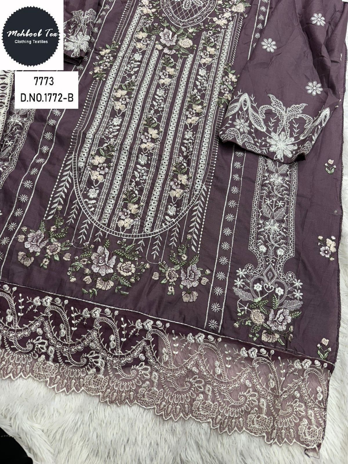 1772-B Mehboob Tex Embroidery Pakistani Salwar Suits