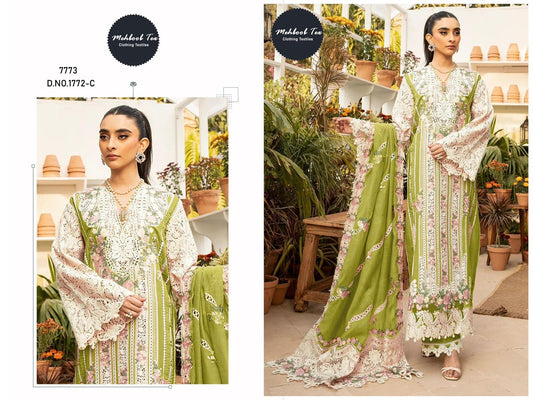 1772-C Mehboob Tex Embroidery Pakistani Salwar Suits