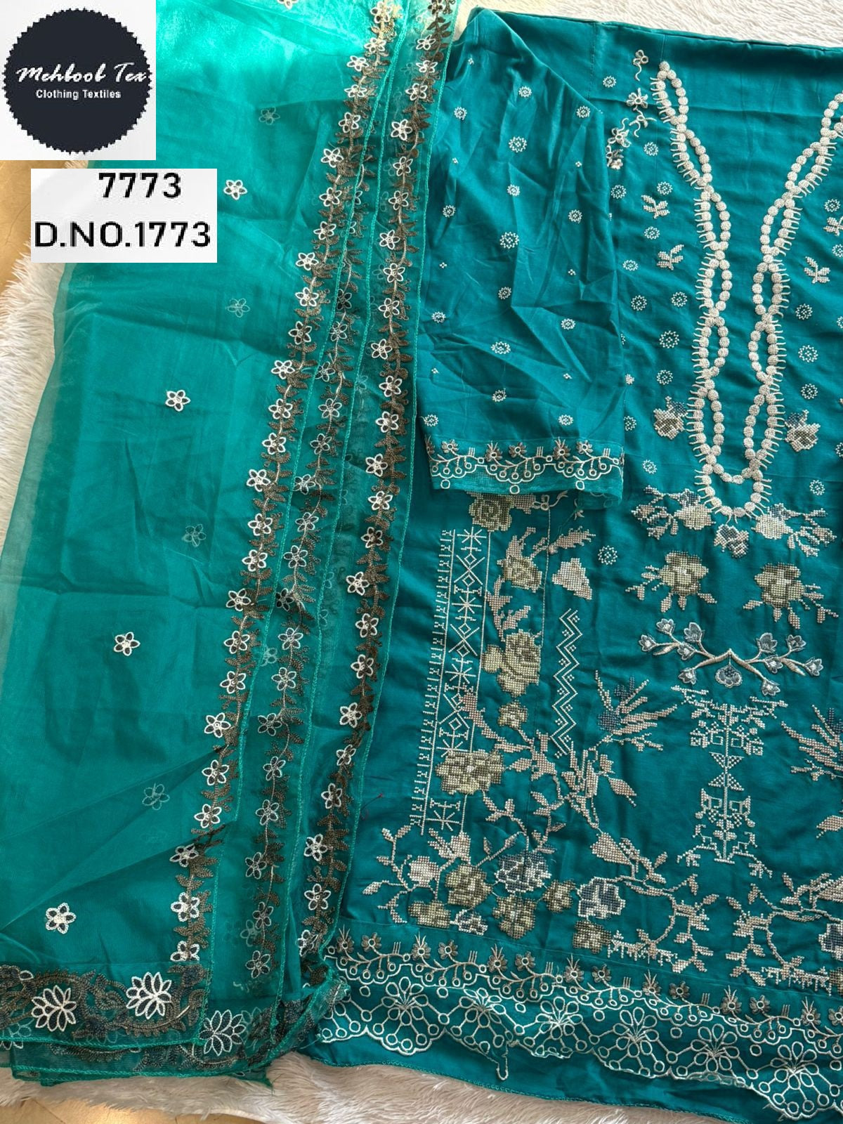 1773 Mehboob Tex Embroidery Pakistani Salwar Suits
