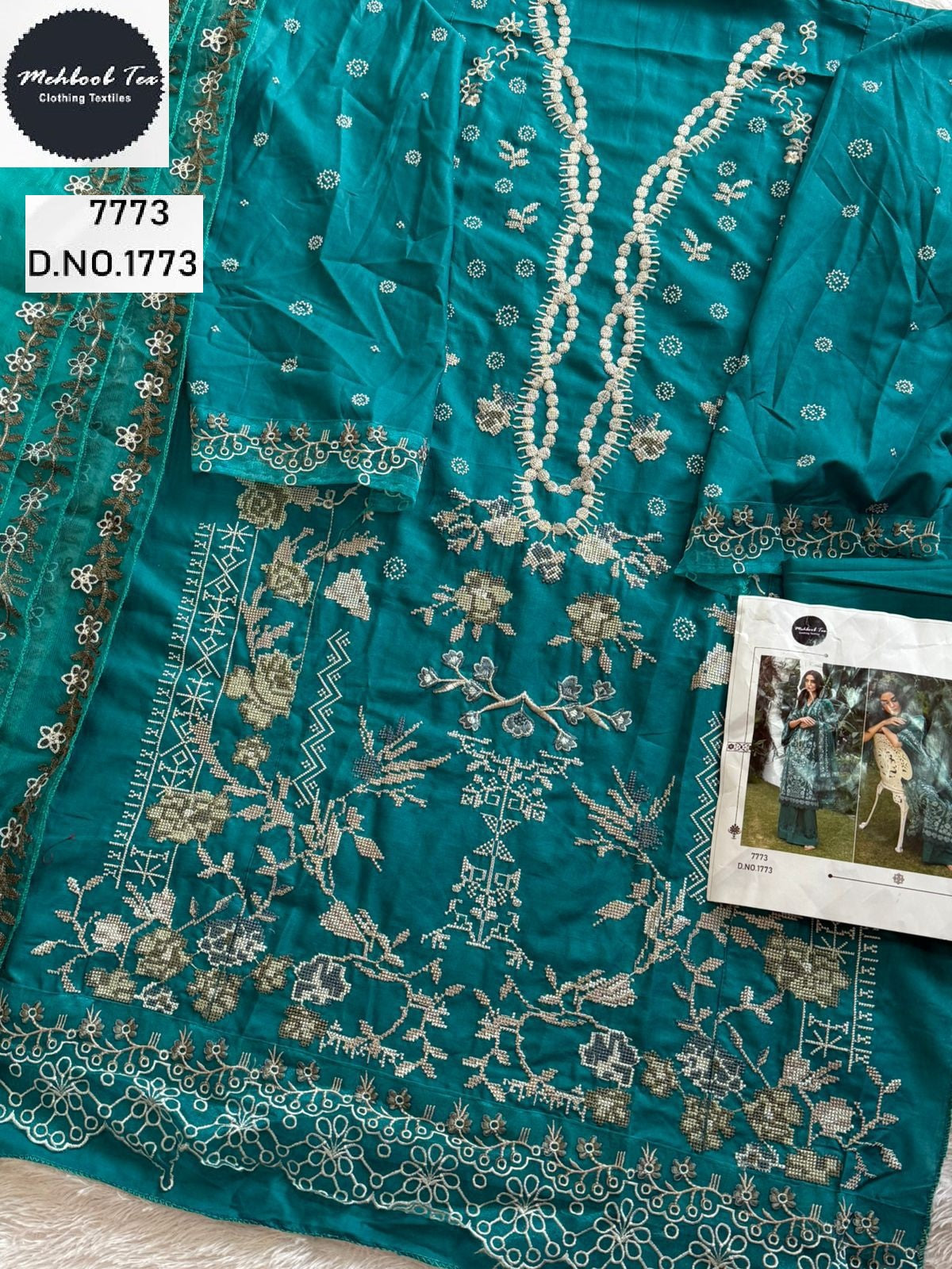 1773 Mehboob Tex Embroidery Pakistani Salwar Suits