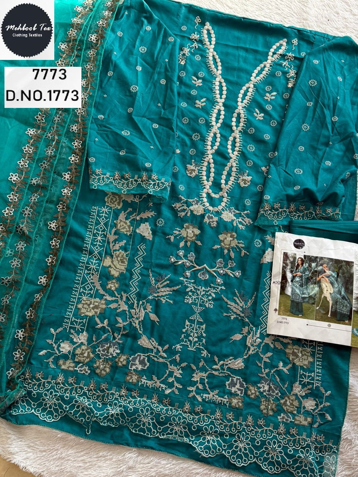 1773 Mehboob Tex Embroidery Pakistani Salwar Suits