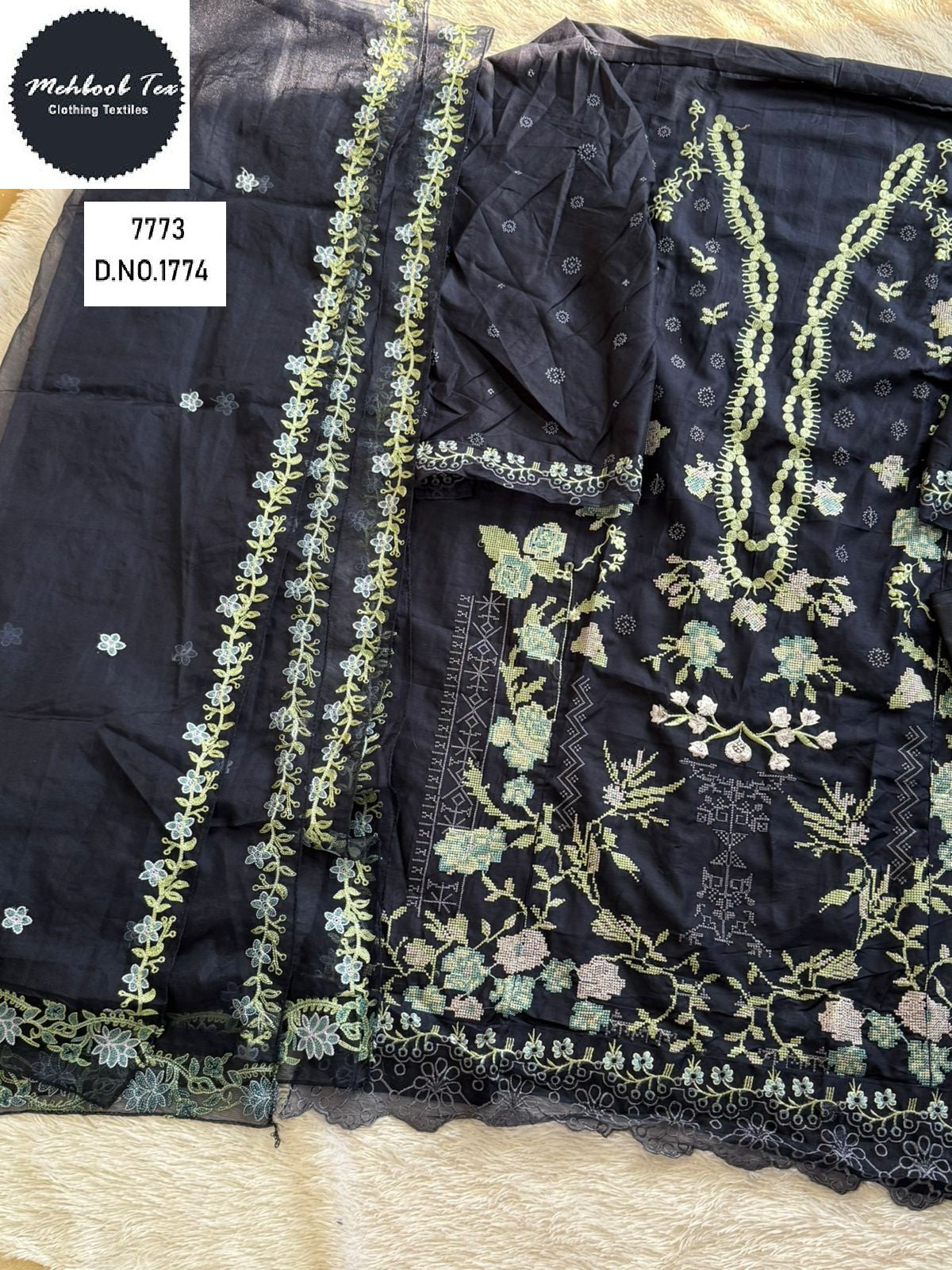 1774 Mehboob Tex Embroidery Pakistani Salwar Suits