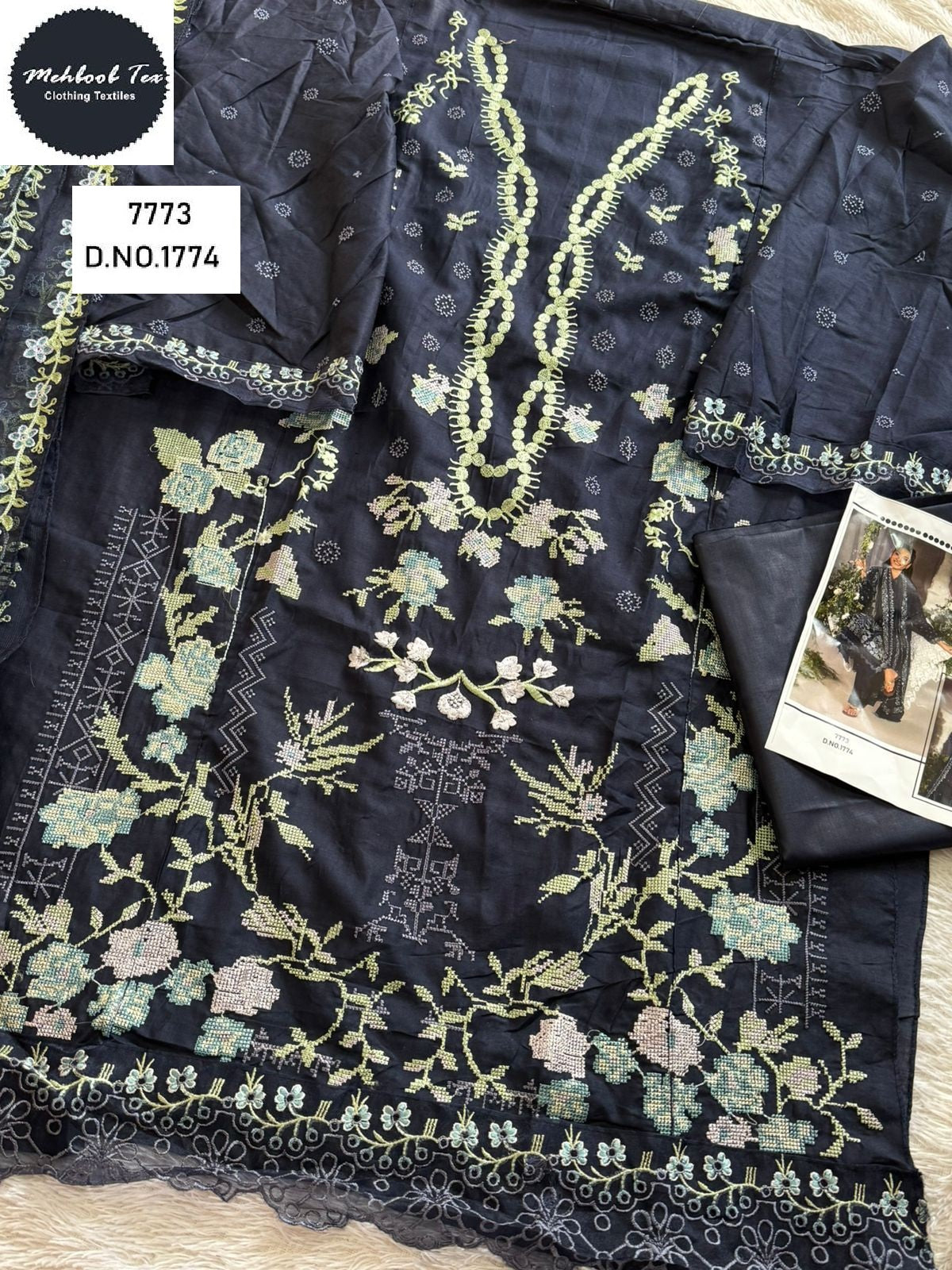 1774 Mehboob Tex Embroidery Pakistani Salwar Suits