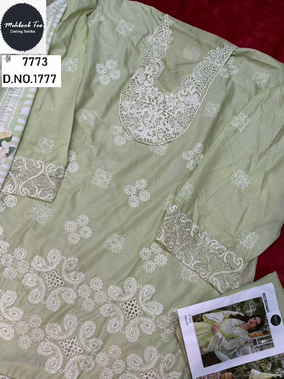 1777 Mehboob Tex Embroidery Pakistani Salwar Suits