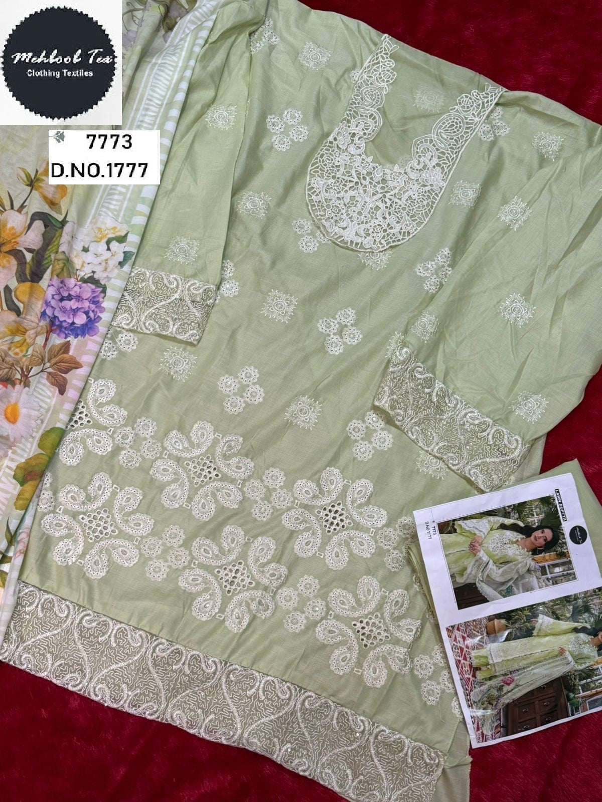 1777 Mehboob Tex Embroidery Pakistani Salwar Suits