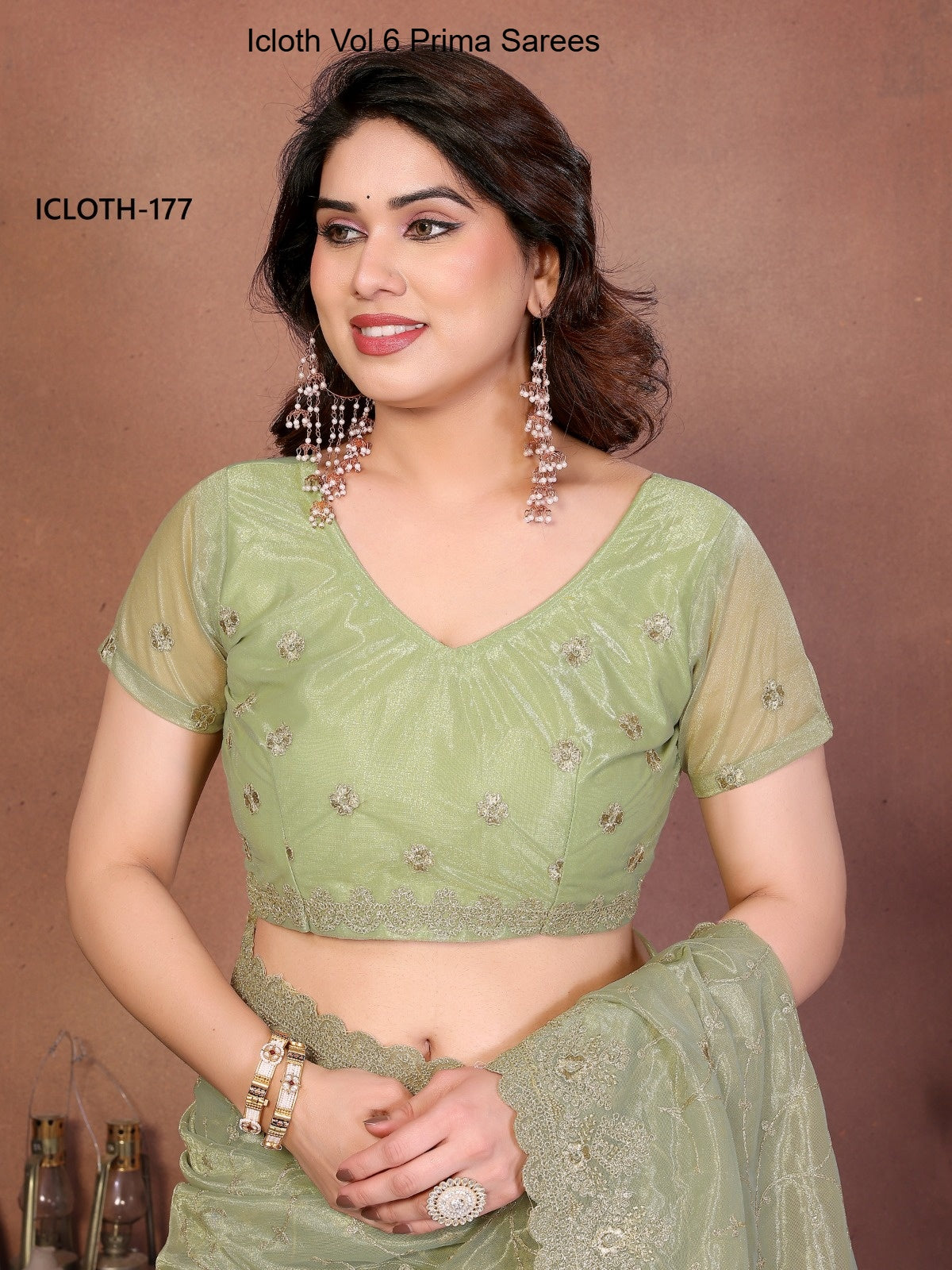 177 Icloth Vol 6 Prima Twill Net Sarees