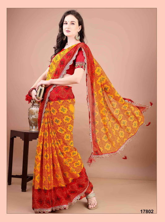 17802 Kesar Jalnidhi Georgette Sarees