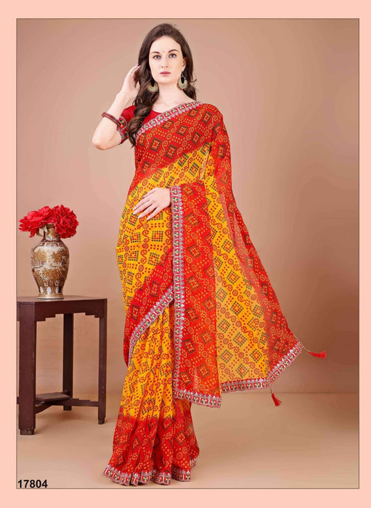 17804 Kesar Jalnidhi Georgette Sarees