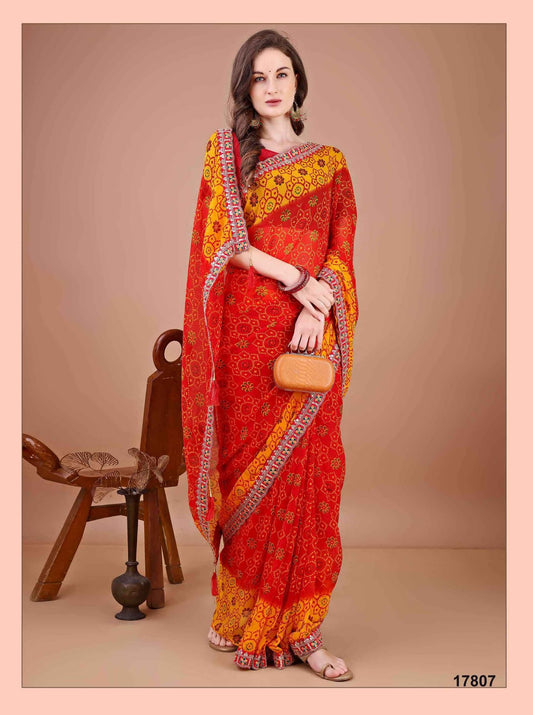 17807 Kesar Jalnidhi Georgette Sarees