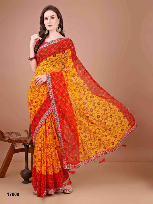 17808 Kesar Jalnidhi Georgette Sarees