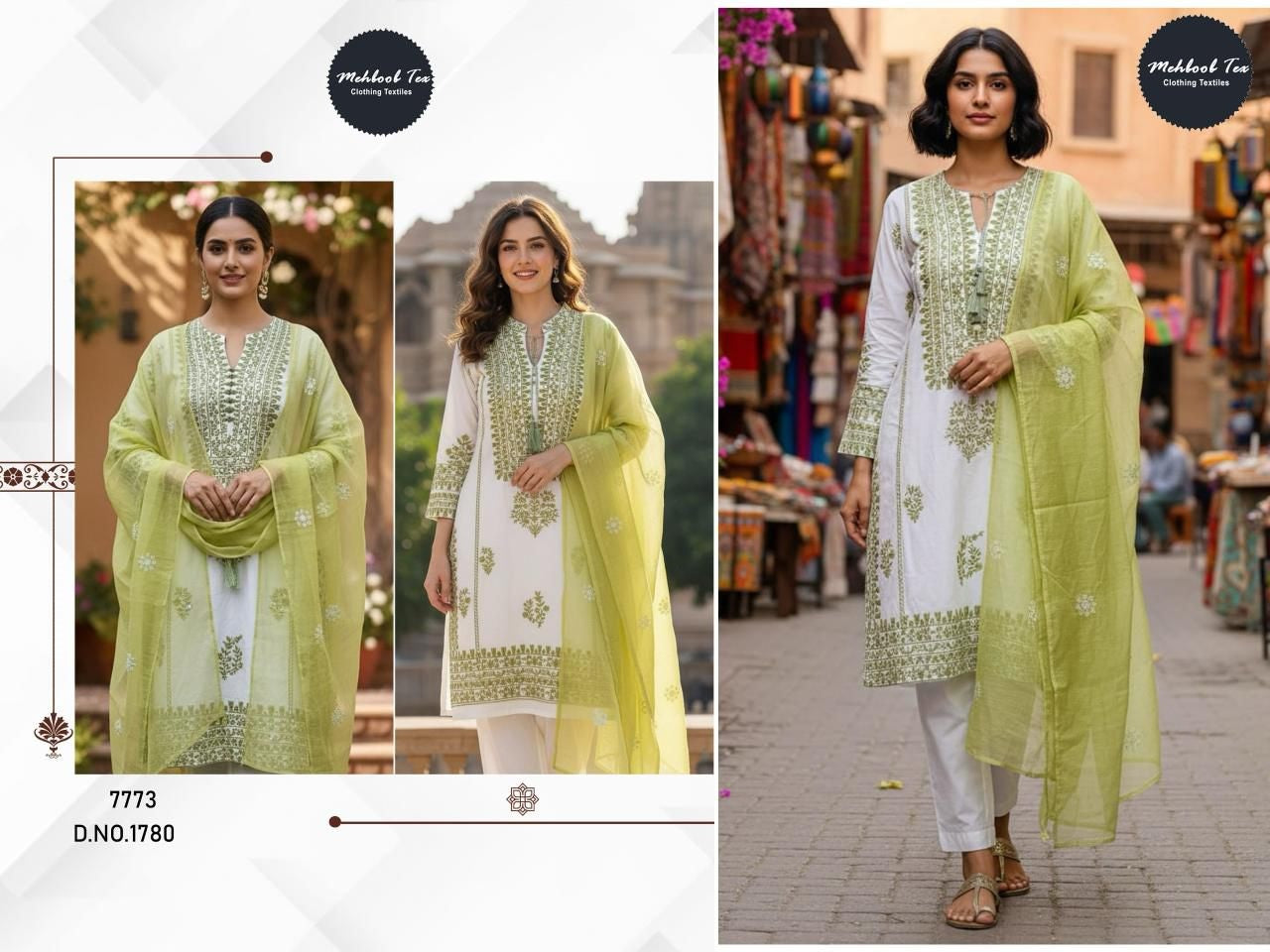 1780 Mehboob Tex Embroidery Pakistani Salwar Suits