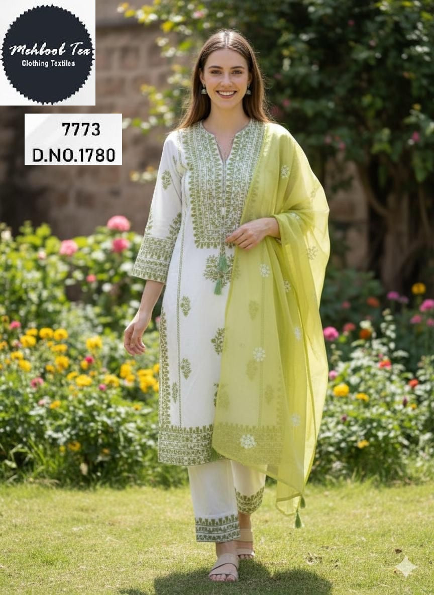 1780 Mehboob Tex Embroidery Pakistani Salwar Suits