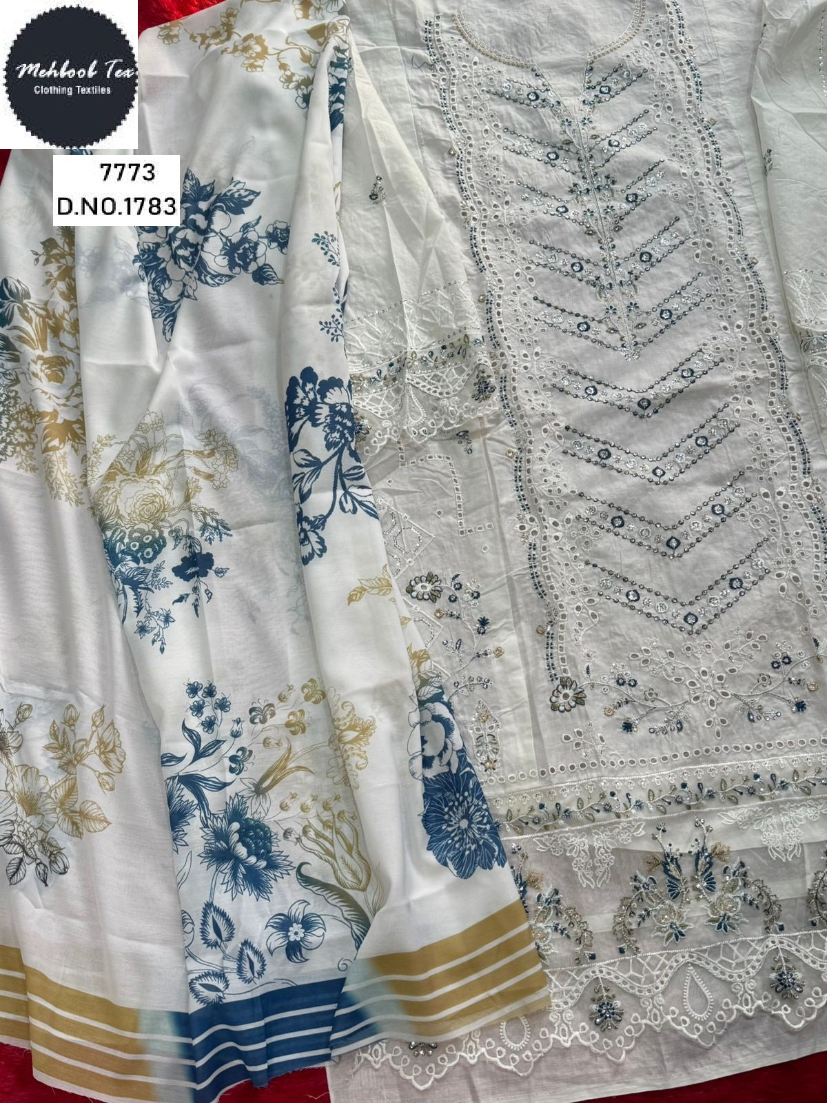 1783 Mehboob Tex Embroidery Pakistani Salwar Suits