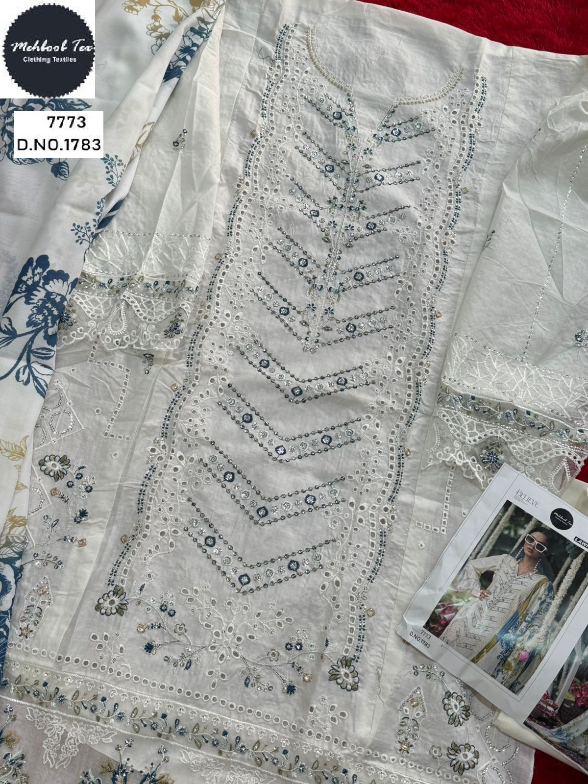 1783 Mehboob Tex Embroidery Pakistani Salwar Suits