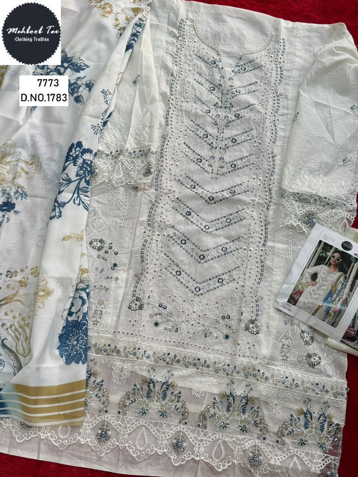 1783 Mehboob Tex Embroidery Pakistani Salwar Suits