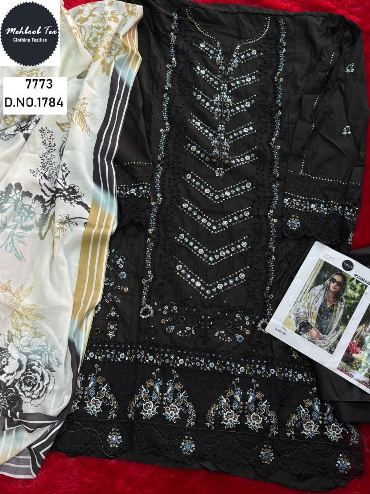 1784 Mehboob Tex Embroidery Pakistani Salwar Suits