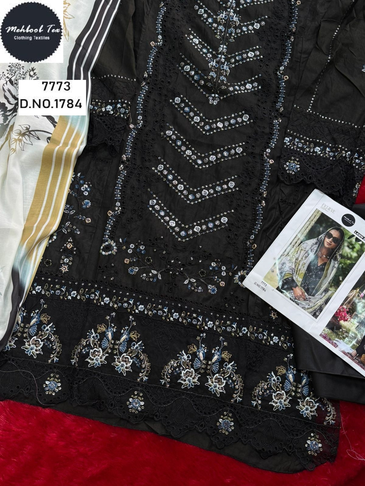 1784 Mehboob Tex Embroidery Pakistani Salwar Suits