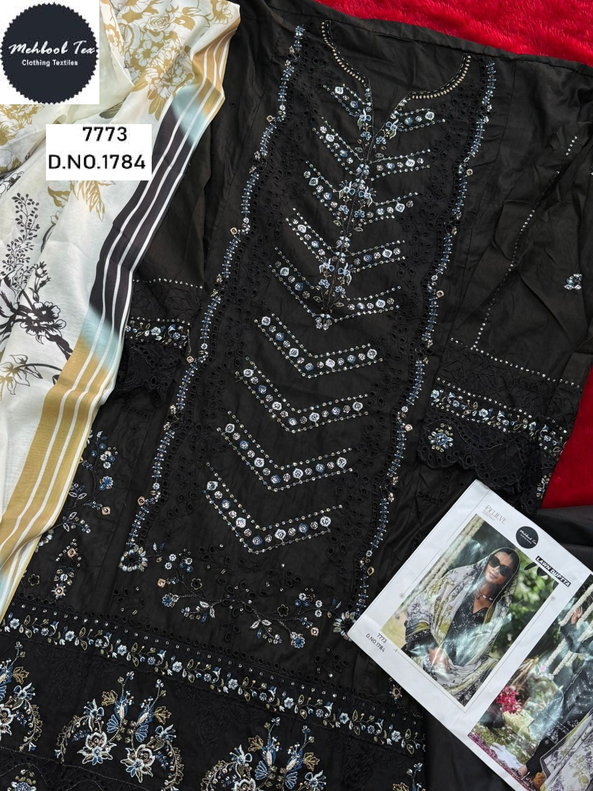 1784 Mehboob Tex Embroidery Pakistani Salwar Suits