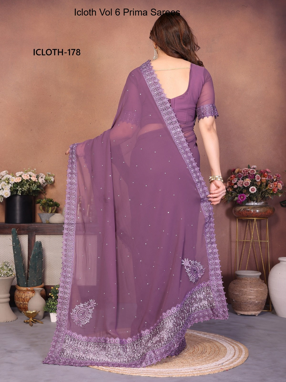 178 Icloth Vol 6 Prima Pure Georgette Sarees