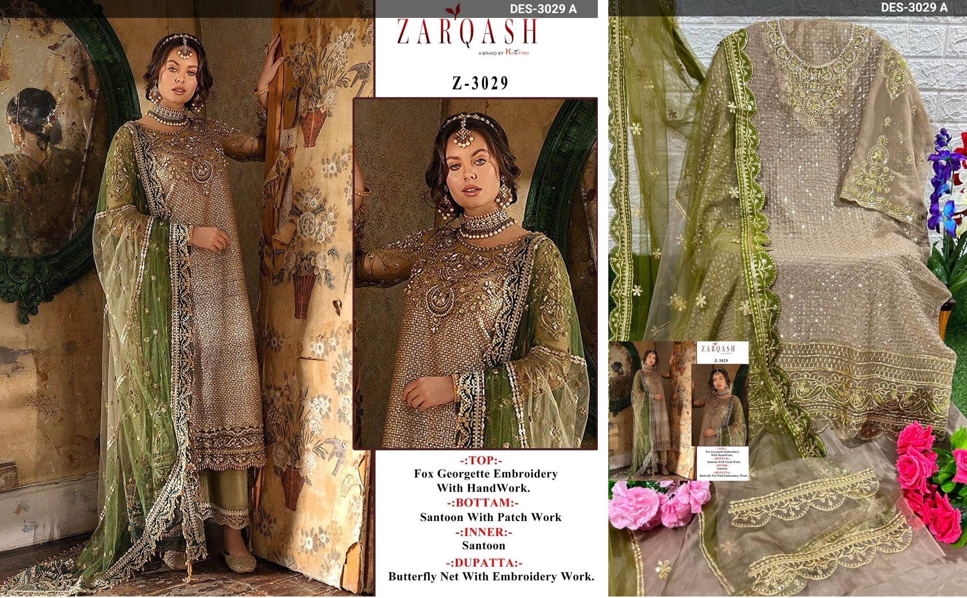 3029A Zarqash Pakistani Salwar Suits