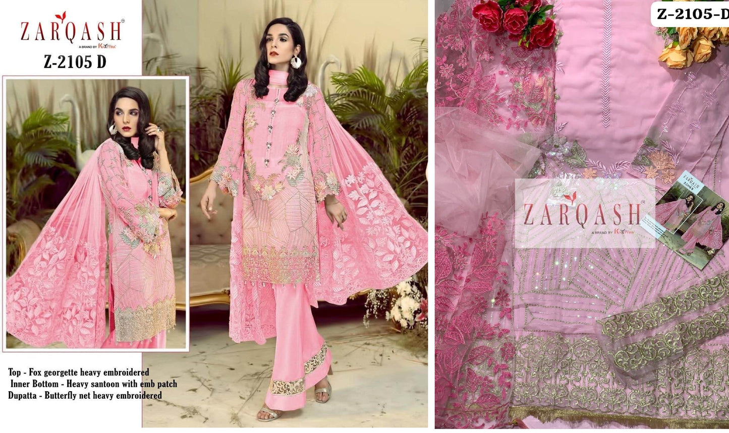 Z-2105D Zarqash Pakistani Salwar Suits