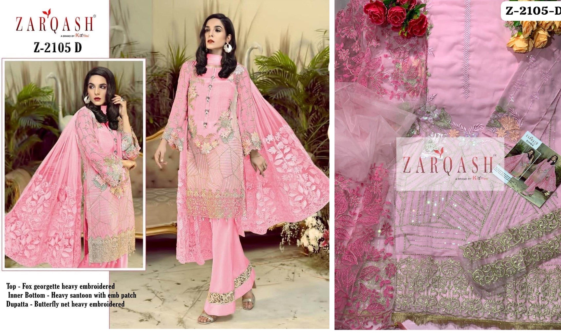 Z-2105D Zarqash Pakistani Salwar Suits