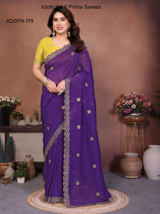 179 Icloth Vol 6 Prima Crunchy Crush Sarees
