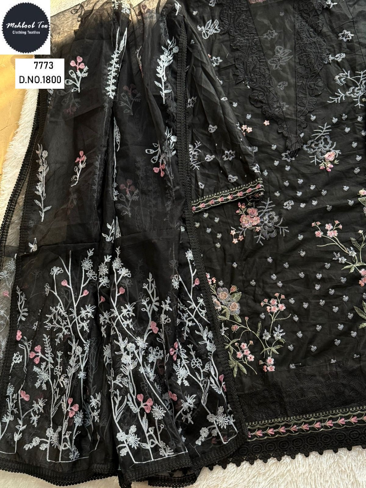 1800 Mehboob Tex Embroidery Pakistani Salwar Suits