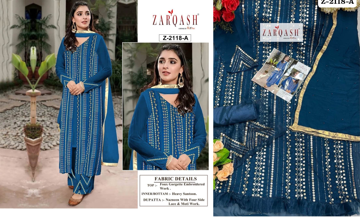 Z-2118A Zarqash Pakistani Salwar Suits