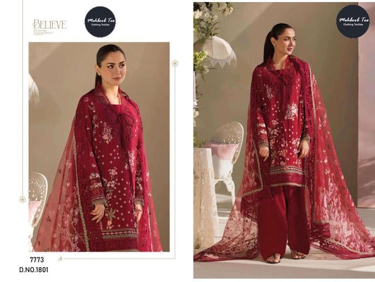 1801 Mehboob Tex Embroidery Pakistani Salwar Suits