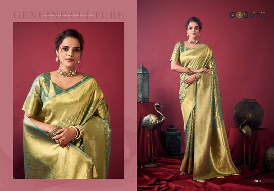 1801 Shringar Gobuni Tissue Silk Sarees