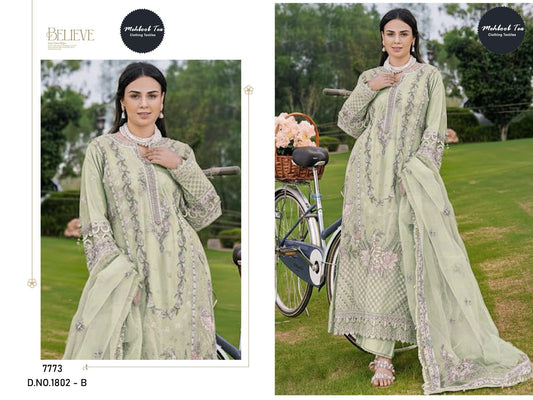 1802-B Mehboob Tex Embroidery Pakistani Salwar Suits