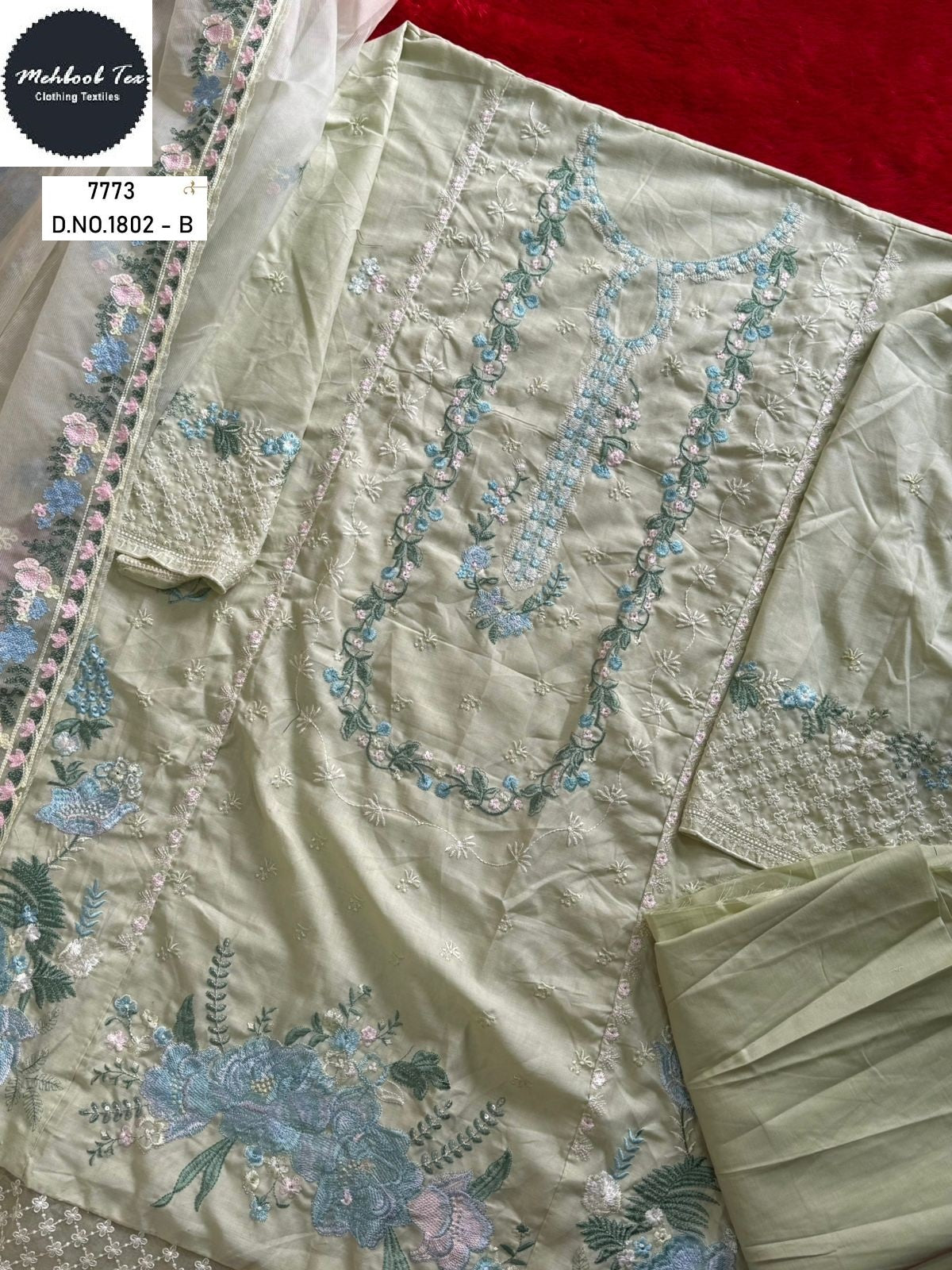 1802-B Mehboob Tex Embroidery Pakistani Salwar Suits