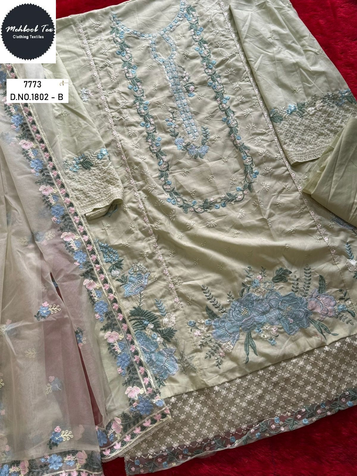 1802-B Mehboob Tex Embroidery Pakistani Salwar Suits