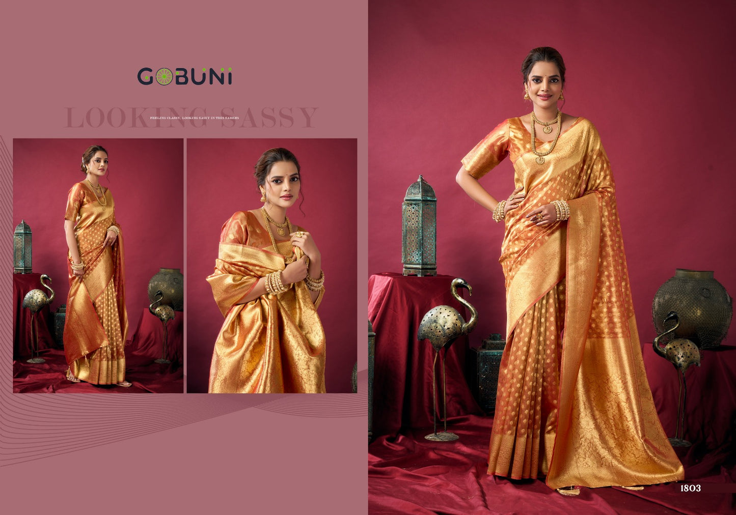 1803 Shringar Gobuni Tissue Silk Sarees