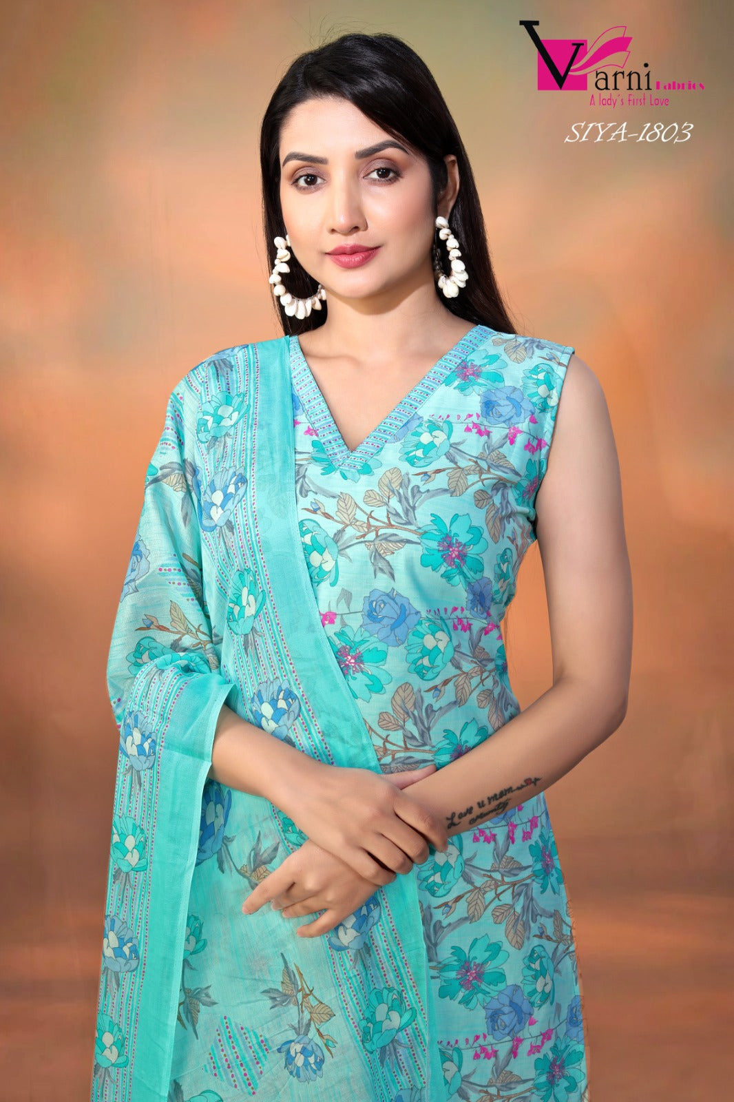 1803 Zeeya Siya Varni Fabrics Cambric Readymade Suits