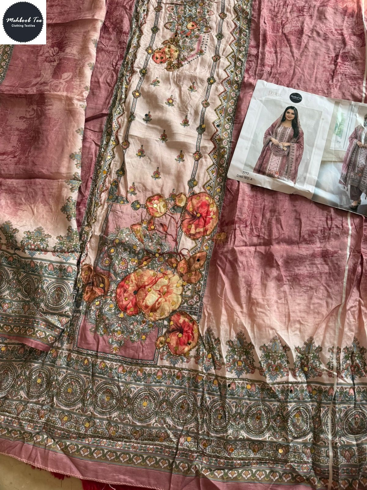 1812-A Mehboob Tex Pure Viscose Pakistani Salwar Suits