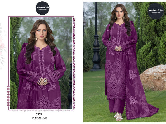 1815-B Ombre Premium Vol 4 Mehboob Tex Pure Cotton Pakistani Salwar Suits