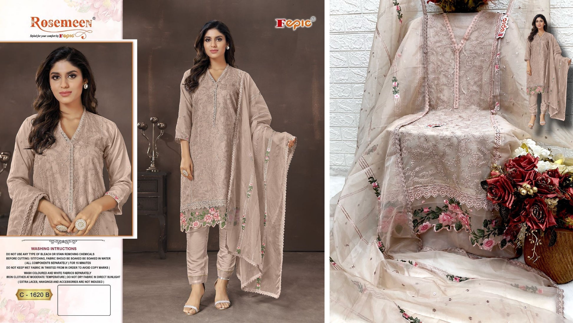 C-1620-B Rosemeen Fepic Pakistani Salwar Suits
