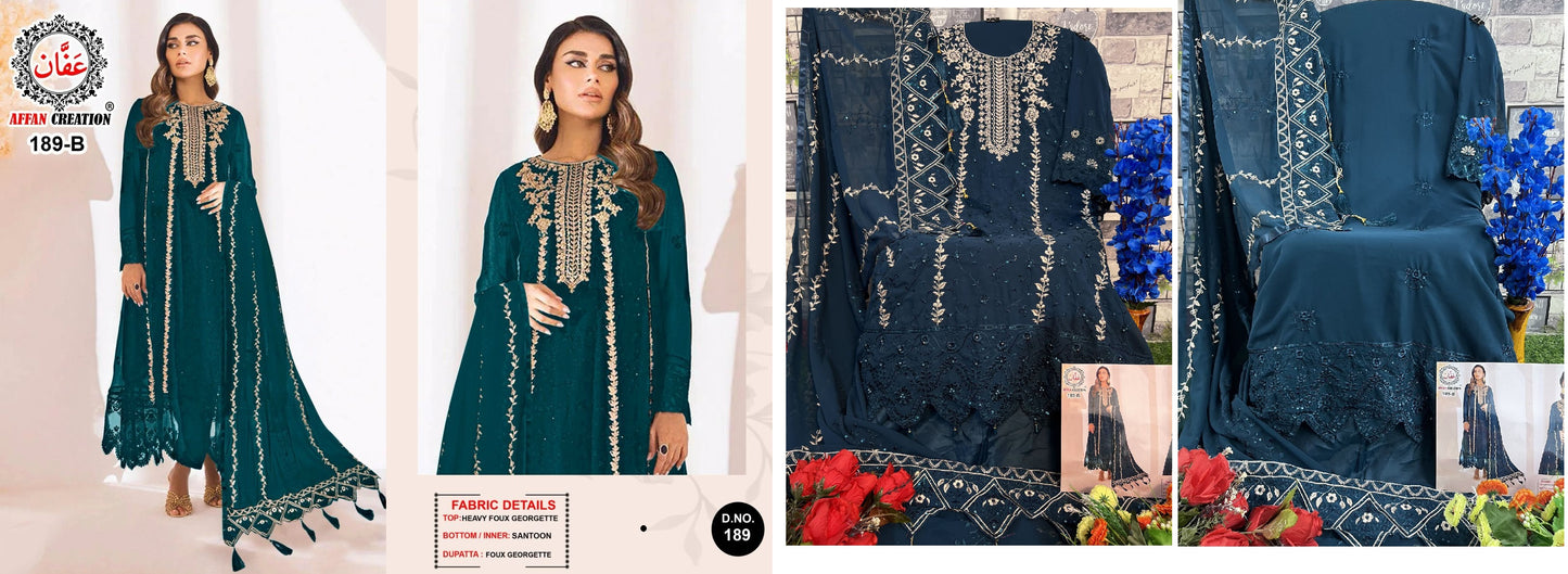 189B Affan Creation Pakistani Salwar Suits