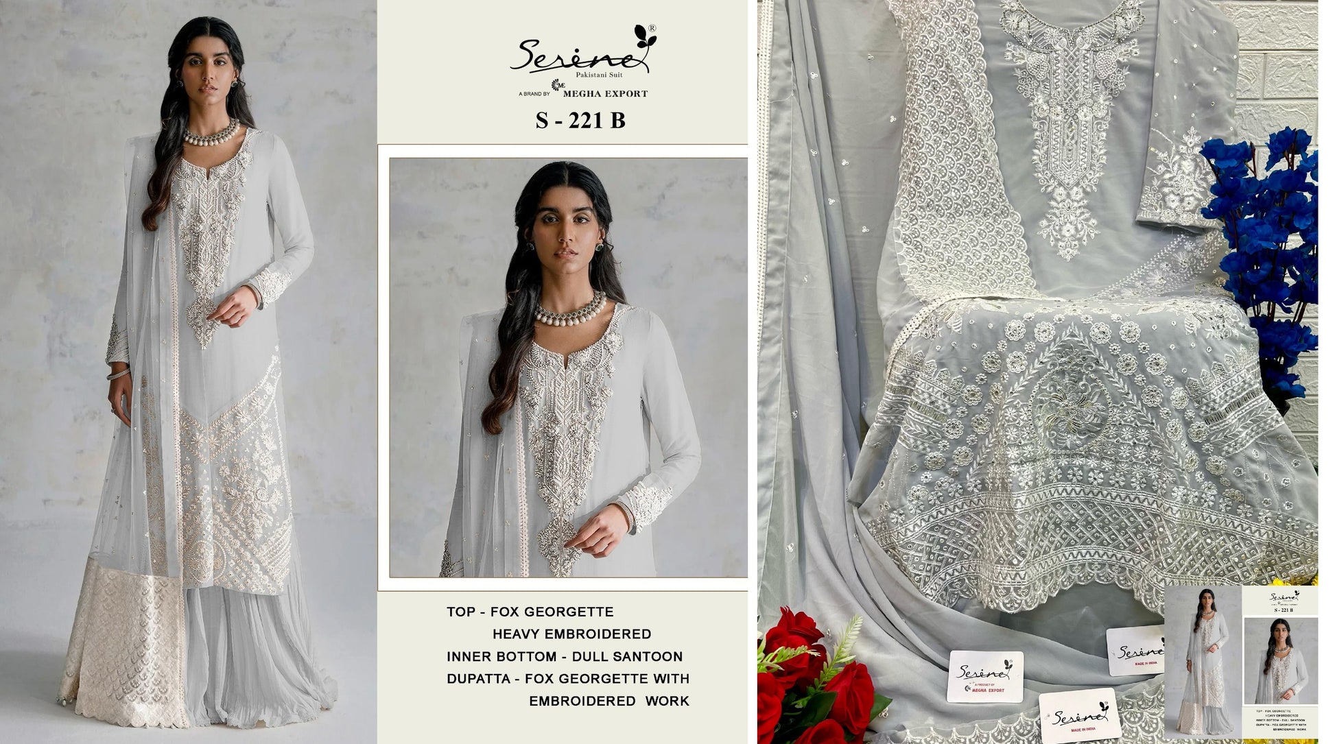 221B Serine Pakistani Salwar Suits