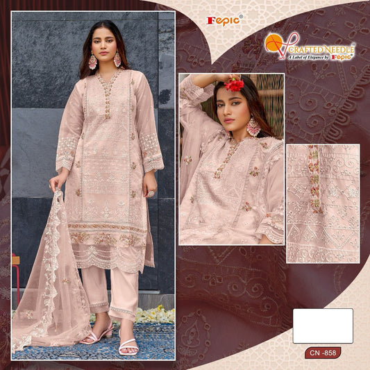 858 Crafted Needle Pakistani Readymade Suits