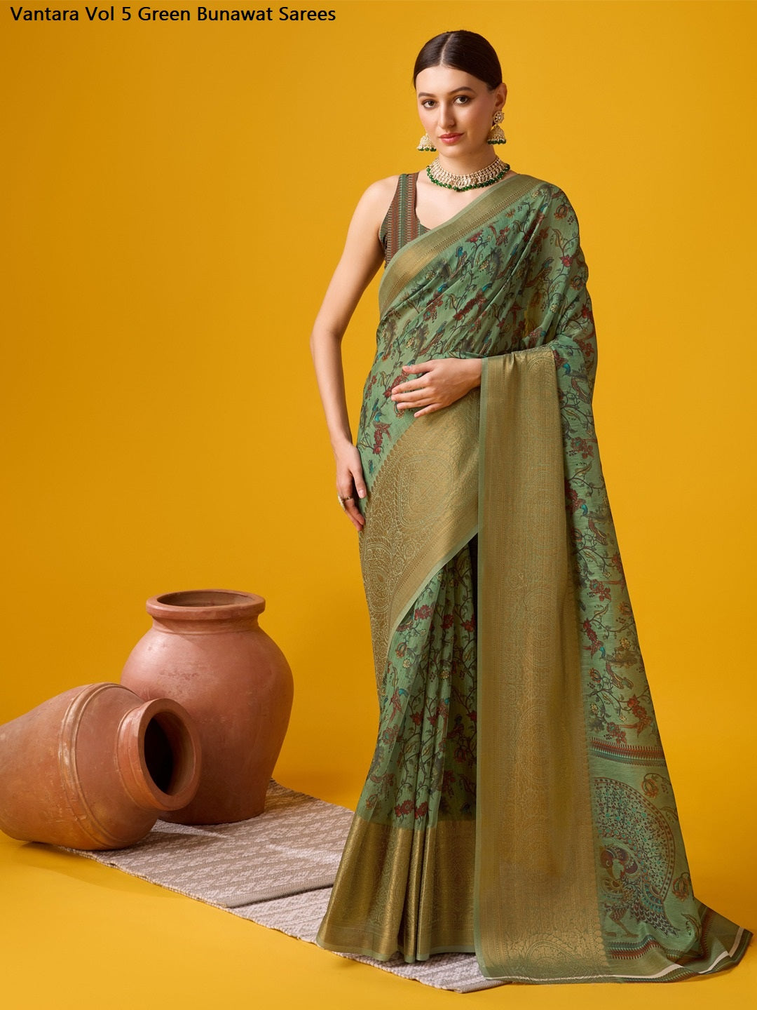 Vantara Vol 5 Green Bunawat Sarees
