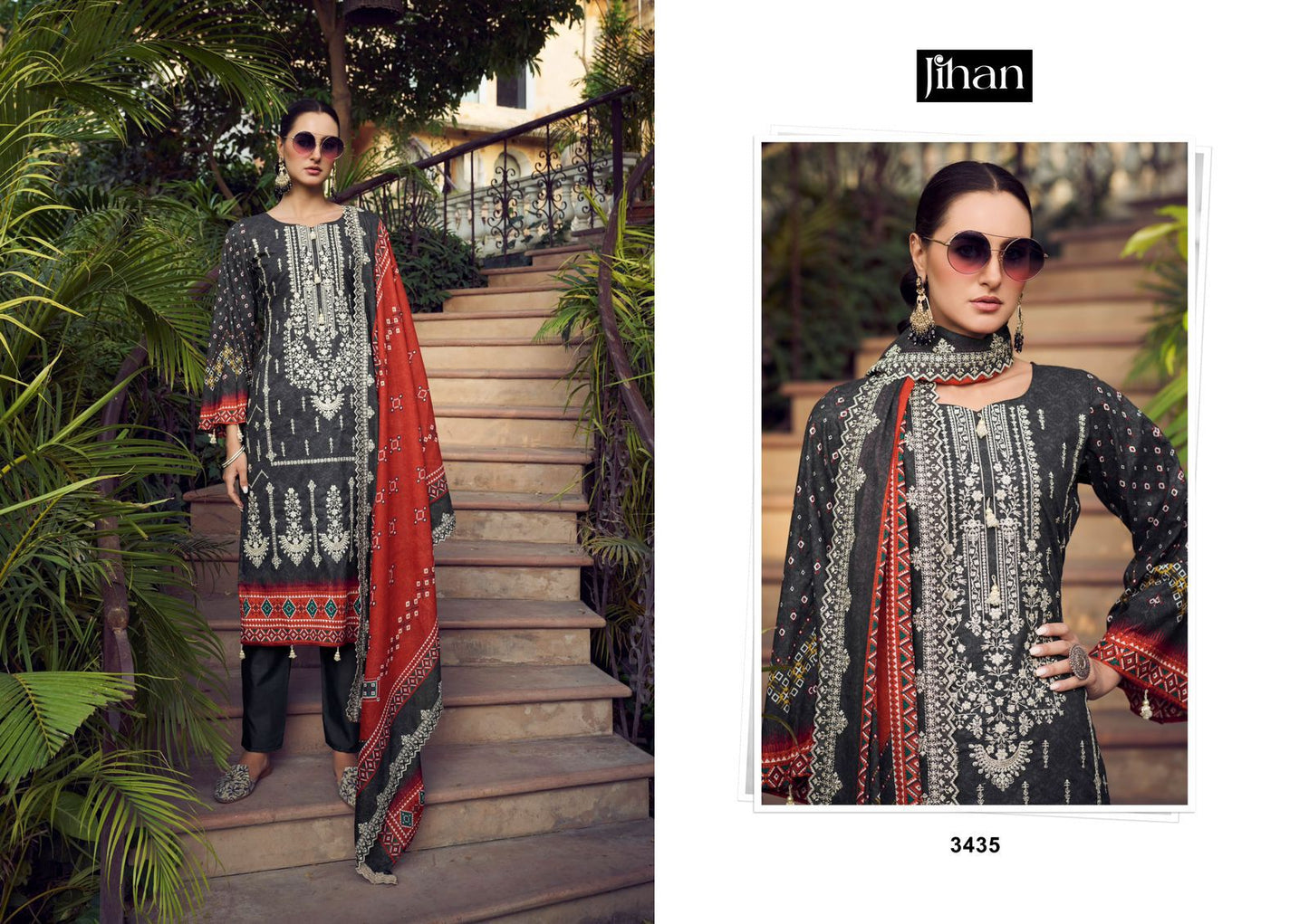 3435 Bin Saeed Vol 10 Jihan Pakistani Salwar Suits